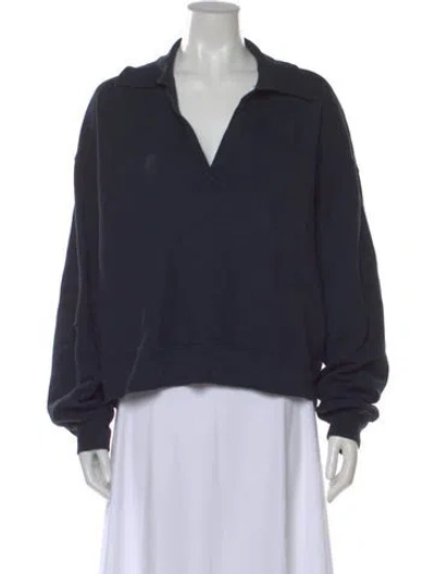 Pre-owned Unsubscribed Long Sleeve Sweatshirt In Blue