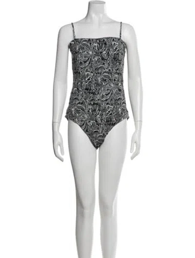 Pre-owned Unsubscribed Paisley Print One-piece W/ Tags In White