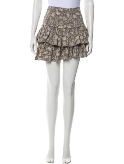 Pre-owned Unsubscribed Printed Mini Skirt W/ Tags In Blue