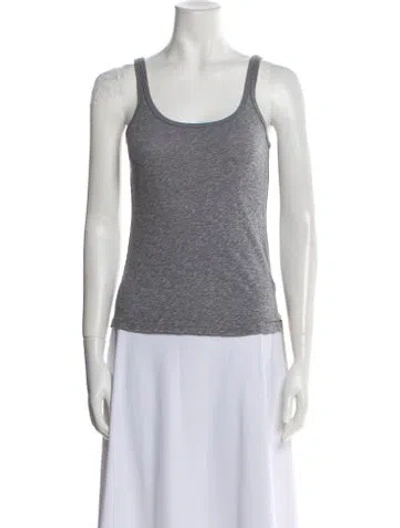 Pre-owned Unsubscribed Scoop Neck Sleeveless Top In Gray
