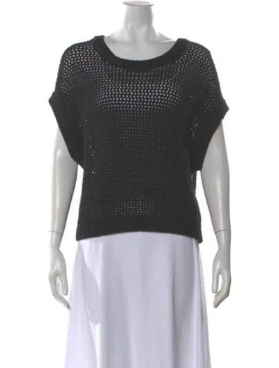 Pre-owned Unsubscribed Scoop Neck Sweater In Gray