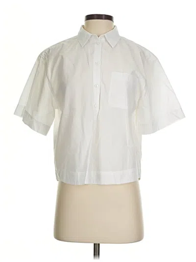 Pre-owned Unsubscribed Short Sleeve Button Down Shirt In White