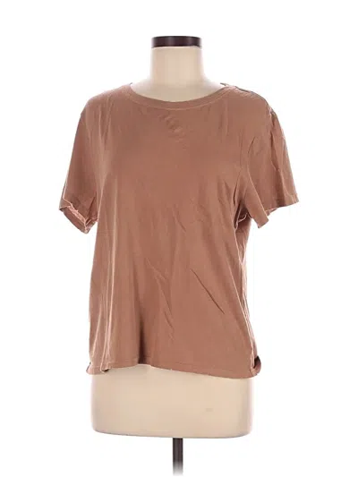 Pre-owned Unsubscribed Short Sleeve T-shirt In Brown