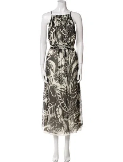 Pre-owned Unsubscribed Silk Long Dress In Black