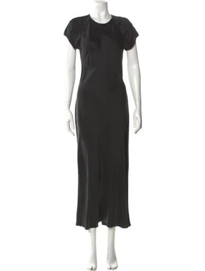 Pre-owned Unsubscribed Silk Long Dress In Gray