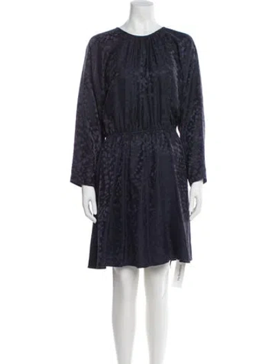 Pre-owned Unsubscribed Silk Mini Dress In Blue