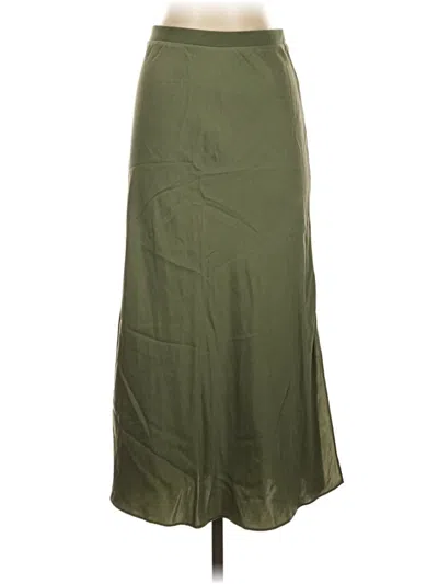 Pre-owned Unsubscribed Silk Skirt In Green