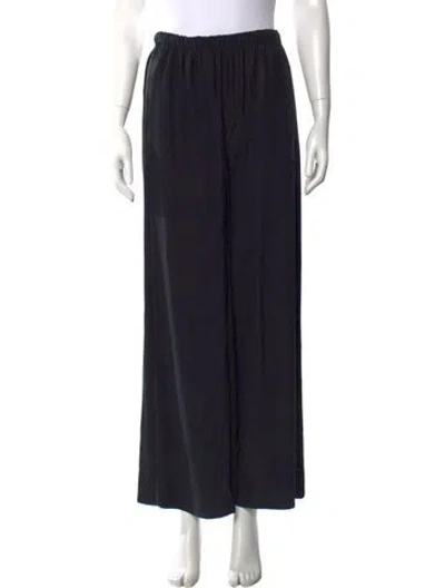 Pre-owned Unsubscribed Silk Wide Leg Pants In Black