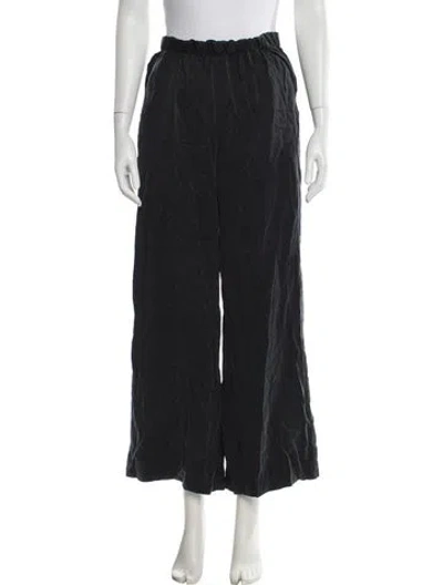 Pre-owned Unsubscribed Silk Wide Leg Pants In Gray