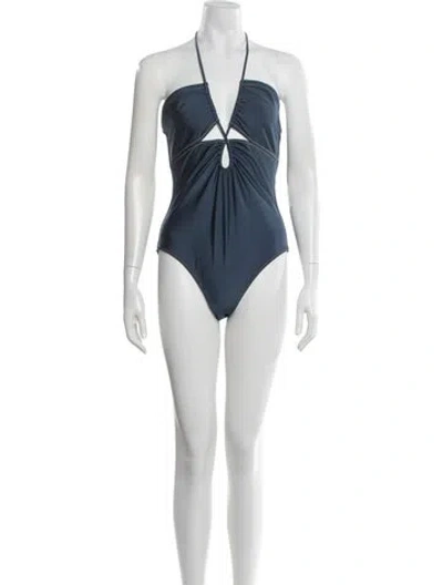 Pre-owned Unsubscribed Tassel Accents One-piece In Blue