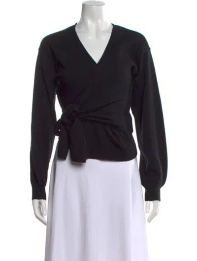 Pre-owned Unsubscribed V-neck Sweater In Black
