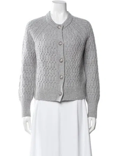 Pre-owned Unsubscribed Wool Open Front Sweater In Grey