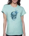 Unsweetened Palm Skull Tee In Aqua In Blue