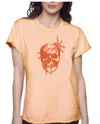 Unsweetened Palm Skull Tee In Sunset In Pink