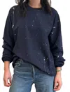 Unsweetened Women's Splatter Sweatshirt In Navy In Blue