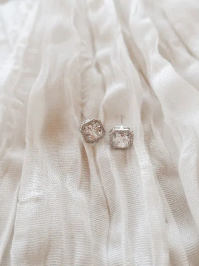 Untamed Petals Adriana Crystal Stud Earrings In Metallic