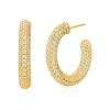 Untamed Petals Alex Crystal Hoops In Gold