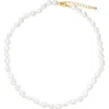 Untamed Petals Alyx Freshwater Pearl Necklace In White