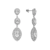 Untamed Petals Annette Crystal Drop Earrings In Metallic
