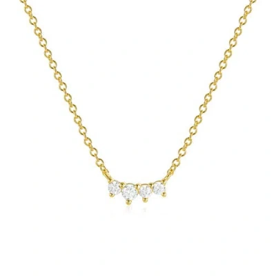 Untamed Petals Annie Crystal Necklace In Gold