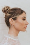 Untamed Petals Baha Crystal Earrings In Silver
