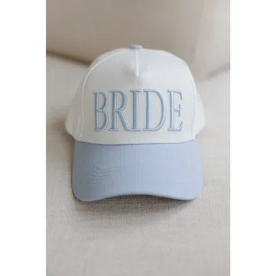 Untamed Petals Bride Embroidered Hat In White