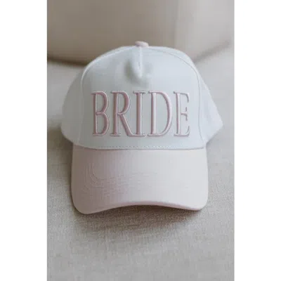 Untamed Petals Bride Embroidered Hat In White