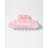 Untamed Petals Bridesmaid Pink Pearl Claw Clip In Pink