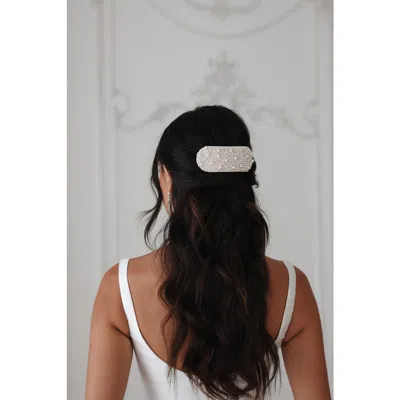 Untamed Petals Bridgette Pearl Barrette In Metallic