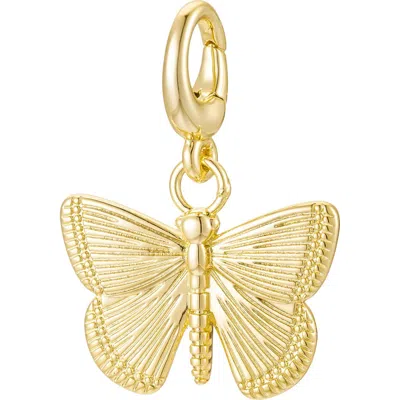 Untamed Petals Butterfly Charm In Gold