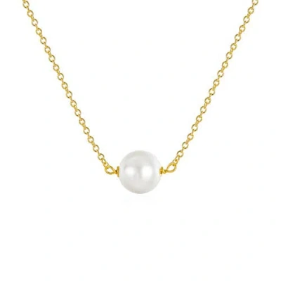 Untamed Petals Callie Pearl Pendant In Gold