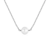 Untamed Petals Callie Pearl Pendant In Silver