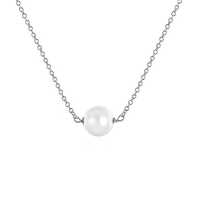 Untamed Petals Callie Pearl Pendant In Silver