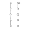Untamed Petals Carmela Bezel Crystal Drop Earrings In Metallic