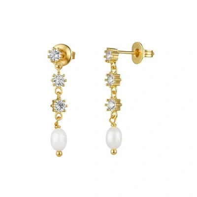 Untamed Petals Claudette Drop Earrings In Gray