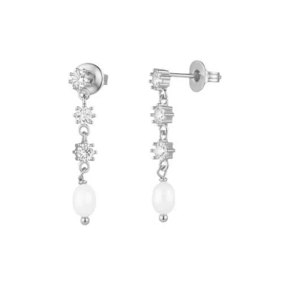 Untamed Petals Claudette Drop Earrings In Metallic