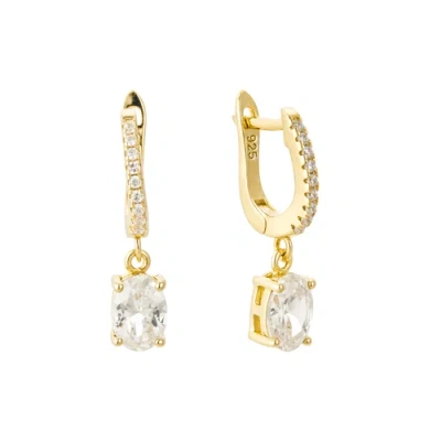 Untamed Petals Duchess Crystal Drop Earrings In Gold