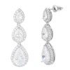Untamed Petals Dynasty Crystal Drop Earrings In Metallic