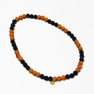 Untamed Petals Dynasty Drip Team Spirit Necklace In Brown