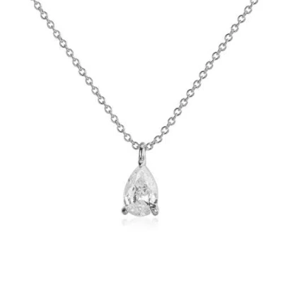 Untamed Petals Elizabeth Crystal Pendant In Silver