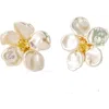 Untamed Petals Elodie Baroque Stud Earrings In Gold