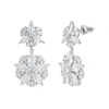 Untamed Petals Empress Crystal Earrings In Metallic