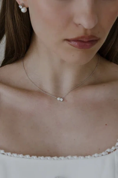 Untamed Petals Evermore Pearl And Crystal Necklace In Gold