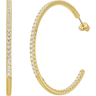 Untamed Petals Everyday Glam Hoops In Gold