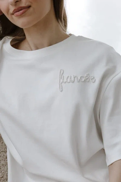 Untamed Petals Fiancée Tee In White