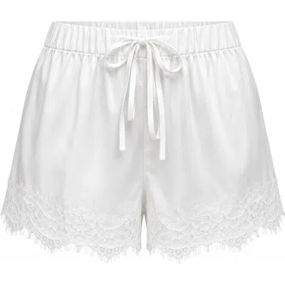 Untamed Petals Gabrielle Lace Shorts In White