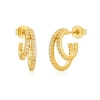 Untamed Petals Hannah Crystal Mini Hoops In Gold