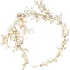 Untamed Petals Harlow Pearl And Crystal Hair Vine In Gold