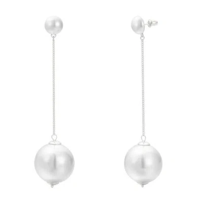 Untamed Petals Ines Pearl Drop In Silver