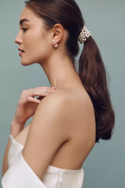 Untamed Petals Jax Pearl Hair Wrap In White